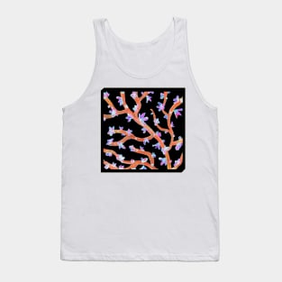 Orange Gorgonian Coral Pattern in Acrylic Tank Top